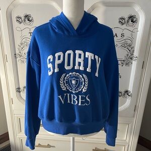Old Navy cropped Blue Sporty Vibes Hoodie